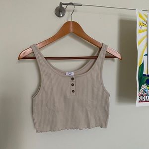 Beige Crop Top
